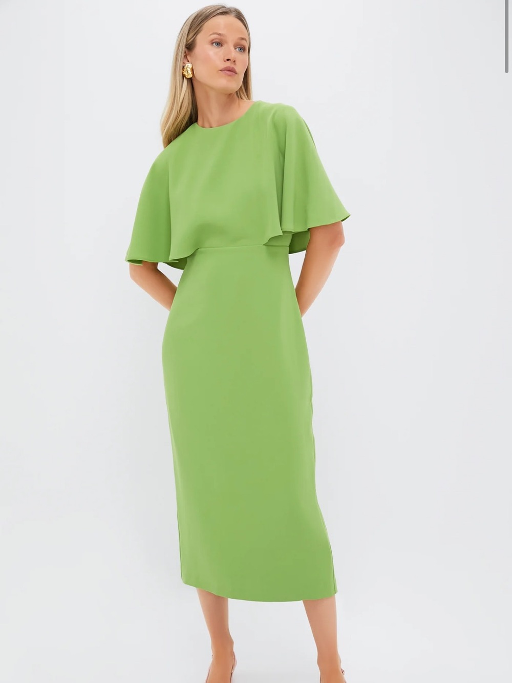 Pomander Place Pistachio Green Cape Lindy Dress